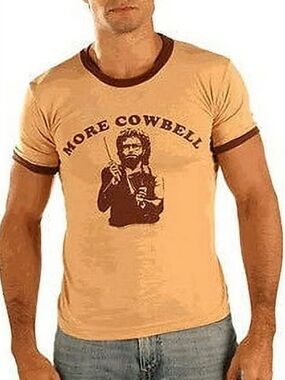 Vintage More Cowbell tee Graphic Ringer T-Shirt Saturday Night Live